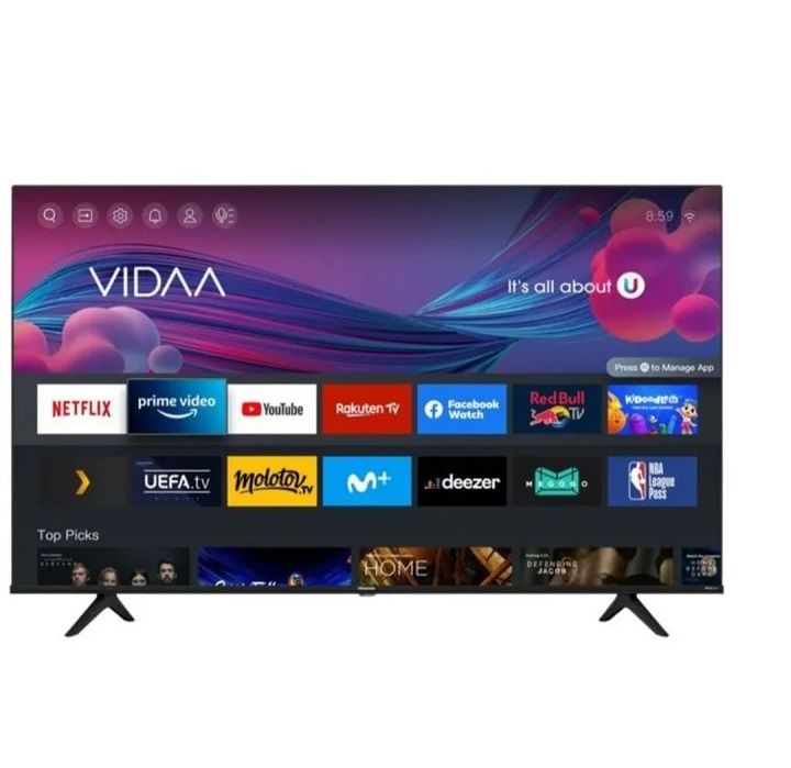 Hisense 32"Inch  VIDAA OS Full HD FRAMELESS Smart  TV Inbuilt WIFI A4 Series Dobly Audio Inbuilt Decoder USB HDMI 24 Months Warranty + 7 Free Gifts