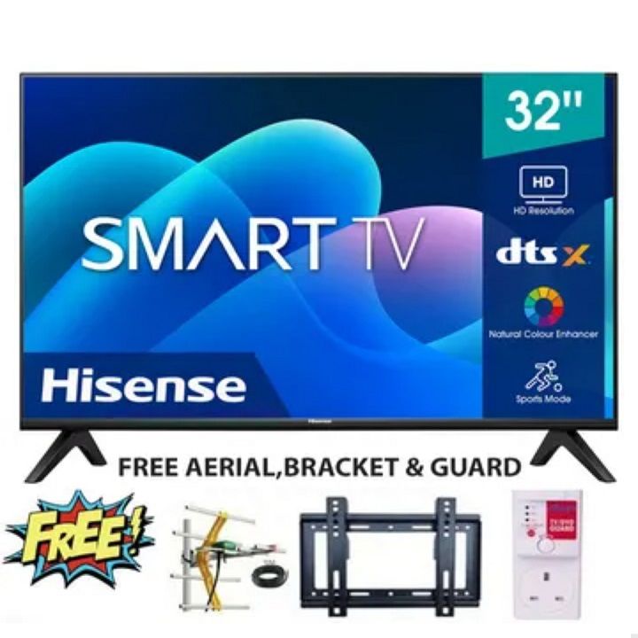 Hisense 32 inch Smart TV Smart Television HDTV  Netflix Youtube I-cast HDMI USB Dolby Audio VDAA OS Inbuilt Decoder for local channels+ 3 EXTRA GIFTS