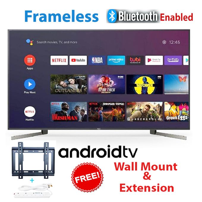 Amtec 32" inch Smart Android TV  Bluetooth enabled Television Frameless Netflix YouTube Icast Digital TV Inbuilt Decoder Built-in WIFI Appstore 1GB DDR,8GB RAM,4-CORE LED TV+FREE EXTENSION+BRACKET