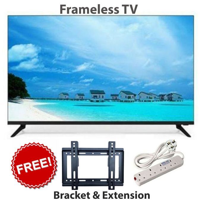 CTC 32" Inch AC/DC Frameless Digital TV LED HD Television Inbuilt Decoder,USB HDMI,VGA Wide Color Enhancer Multilanguage + Free Extension+Bracket