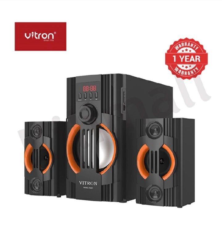 Vitron V5201 2.1Ch Multimedia Speaker System BT/USB/MP3  10000W- Black