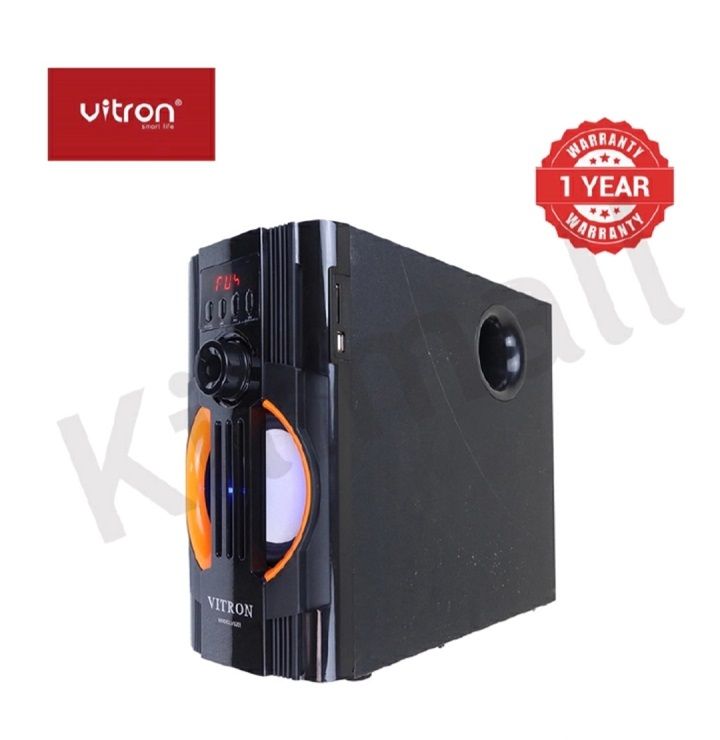 Vitron V5201 2.1Ch Multimedia Speaker System BT/USB/MP3  10000W- Black