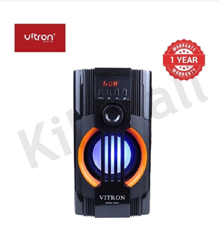 Vitron V5201 2.1Ch Multimedia Speaker System BT/USB/MP3  10000W- Black