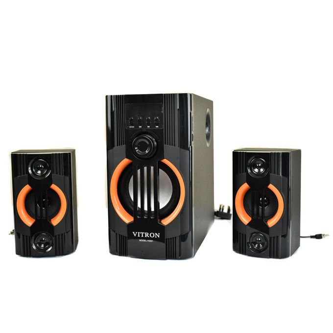 Vitron V5201 2.1Ch Multimedia Speaker System BT/USB/MP3  10000W- Black