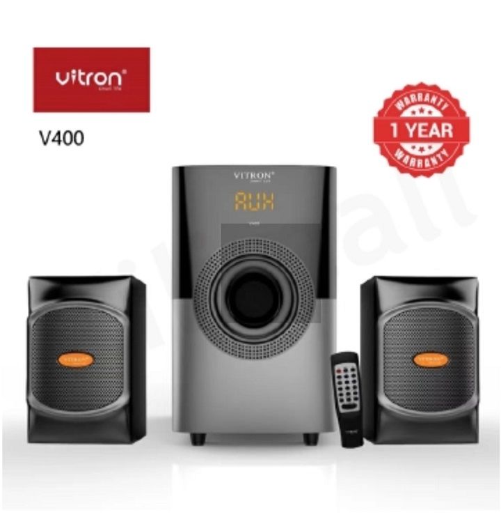 Vitron V400 2.1CH BT/USB/FM Multimedia Bluetooth Woofer Home Audio System Speaker System AC/DC Subwoofer 5000W with Remote Control