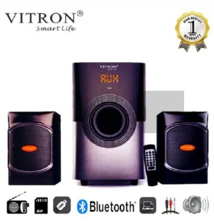 Vitron V400 2.1CH BT/USB/FM Multimedia Bluetooth Woofer Home Audio System Speaker System AC/DC Subwoofer 5000W with Remote Control