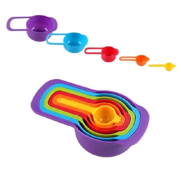 6Pc /Set Kitchen Measuring Cup and Spoon Teaspoon Coffee Sugar Scoop Cake Baking Flour Measuring Cups Kitchen Cooking Tools accessories