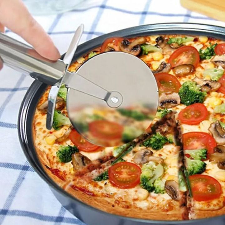 Stainless Steel Pizza Cutter Slicer Blade Dough Pastry Slicer Kitchen Tool