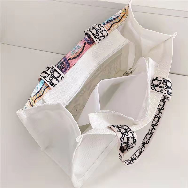 Printed Canvas Shoulder Large Capacity Women's Bag Commuting Leisure Shopping Student Tote Bag