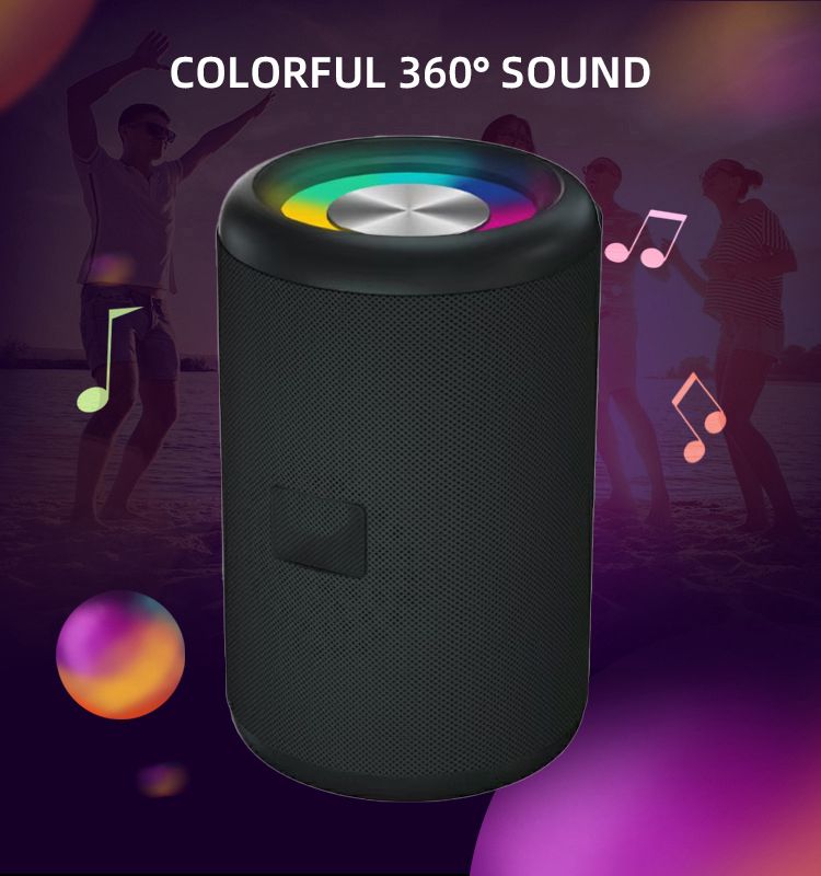 Bluetooth Speakers Wireless Portable Speaker Subwoofer Breathing LED Light Portable Outdoor Loundspeaker TF/AUX Dimmable Display