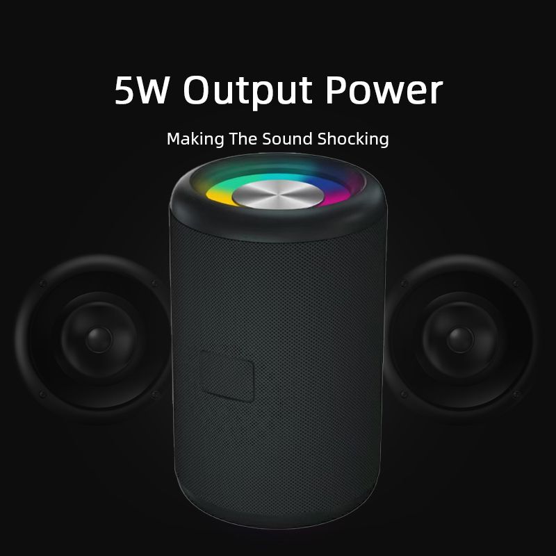 Bluetooth Speakers Wireless Portable Speaker Subwoofer Breathing LED Light Portable Outdoor Loundspeaker TF/AUX Dimmable Display