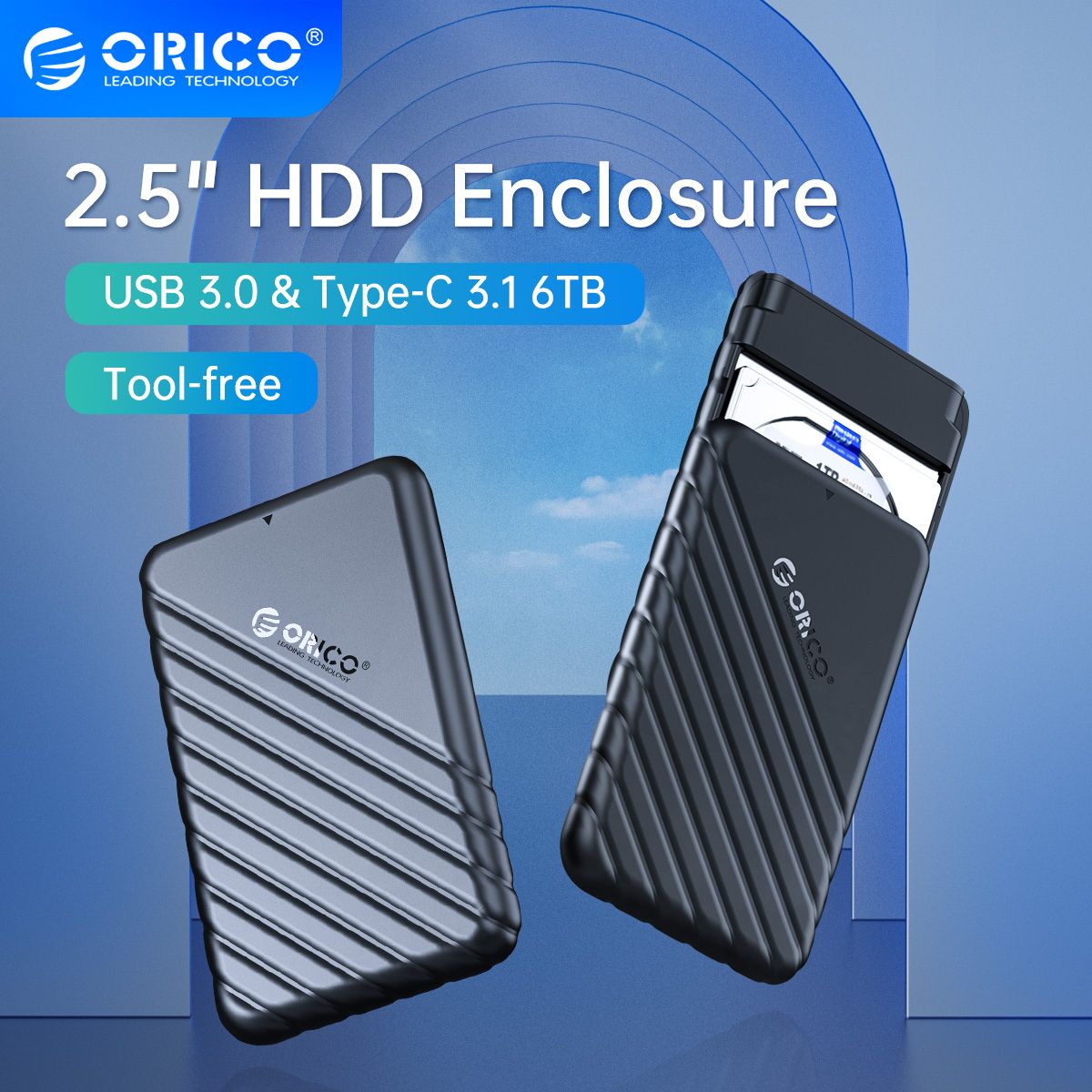 ORICO 2.5" USB3.0 HDD Case USB3.0 to SATA 5Gbps External Hard Drive Enclosure Support for 6TB 2.5inch SSD HDD Hard Disk Box