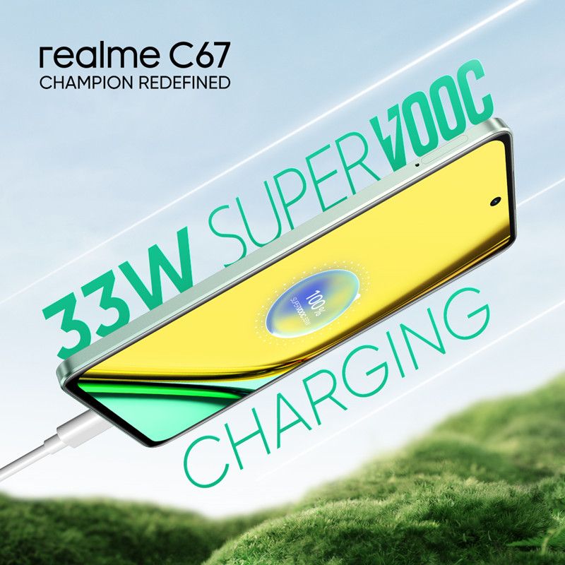 Realme C67 256GB +16(8+8)GB RAM 108MP Camera 6.72'' 90Hz 33W 5000mAh Dual Speakers Android 14 Dual SIM Smart Phones Side Fingerprint phone