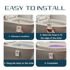 Toilet Light, Toilet Night Lights with Star Projector and Motion Sensor 16 Colors Changing,Toilet Bowl Seat LED Night light