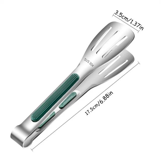 1pc Non Slip Stainless Steel Food Tongs Meat Salad Bread Clip Barbecue Grill Buffet Clamp Cooking Tools Kitchen Accessories