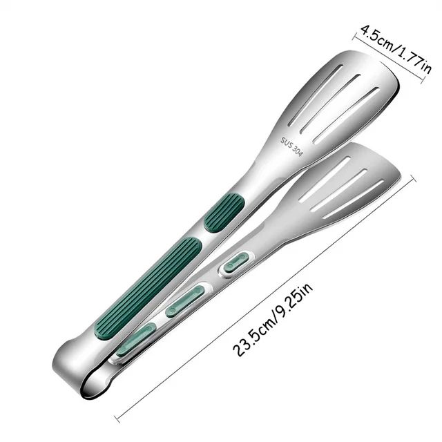 1pc Non Slip Stainless Steel Food Tongs Meat Salad Bread Clip Barbecue Grill Buffet Clamp Cooking Tools Kitchen Accessories