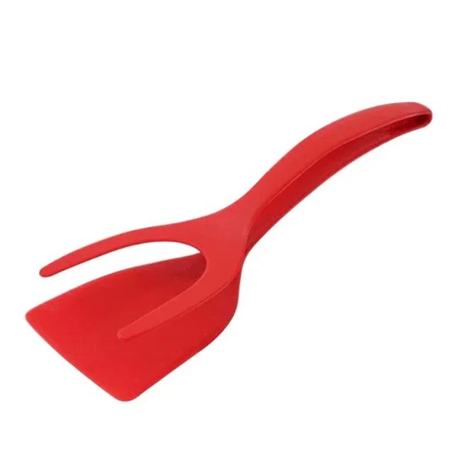 2 In 1 Nylon Grip Flip Tongs Egg Spatula Tongs Cooking Utensils Steak Spatula Tongs Clamp Pancake Fried Turners Kitchen Accessories