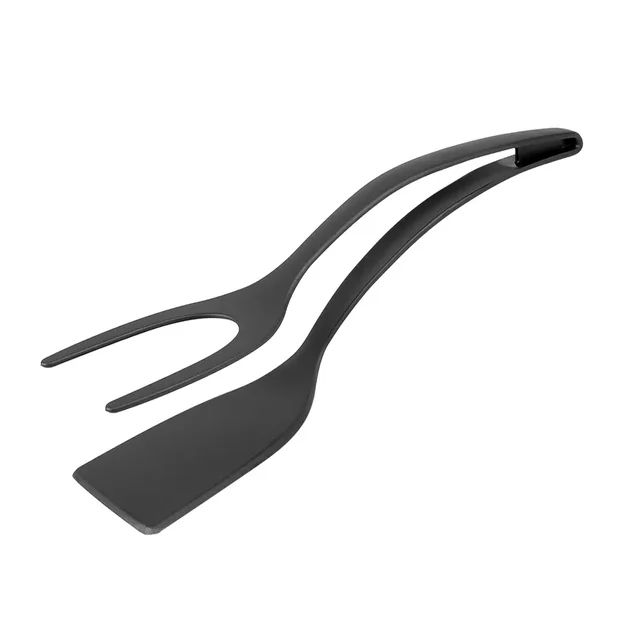 2 In 1 Nylon Grip Flip Tongs Egg Spatula Tongs Cooking Utensils Steak Spatula Tongs Clamp Pancake Fried Turners Kitchen Accessories