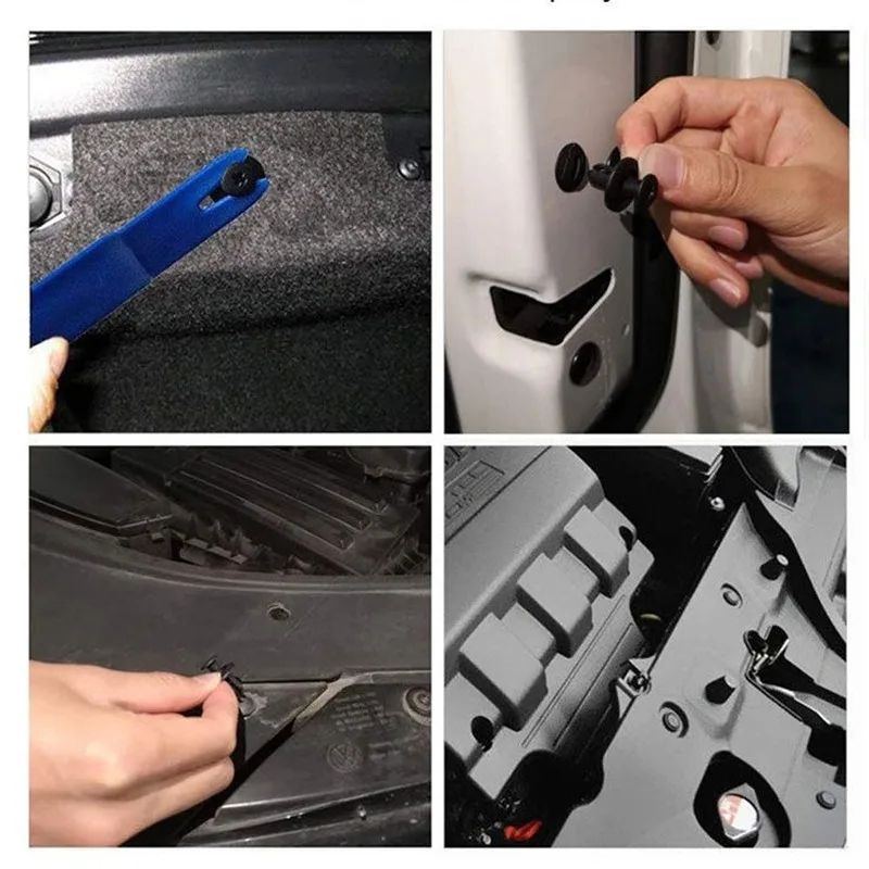 50/100pcs 8mm Plastic Rivets Fasteners Screw Car Bumper Fender Black Rivet Car Fastener Clips for Toyota Focus Kia Nissan Yamaha
