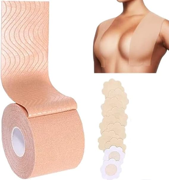 5cmx5m Fashion Boob tape ，BoobyTape for Breast Lift Tape，bra nipple cover Tape bra nipple cover protector