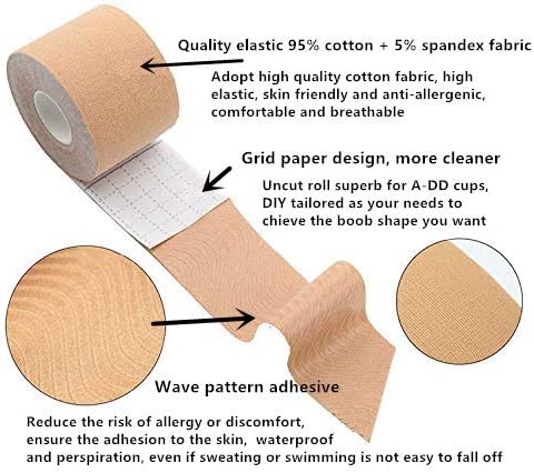 5cmx5m Fashion Boob tape ，BoobyTape for Breast Lift Tape，bra nipple cover Tape bra nipple cover protector