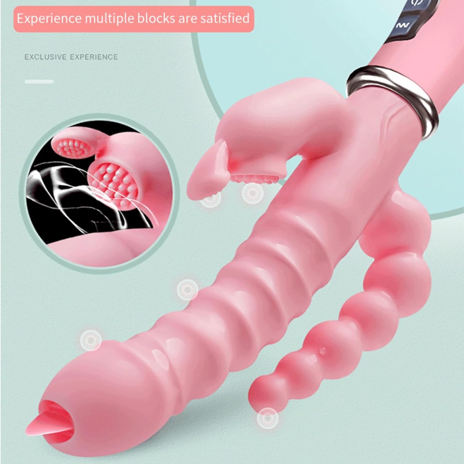 3 in 1 Usb Chagre Vibrator Adult Toys Dildo Anal Rabbit Vibrator Tongue Double Rod Masturbation Woman Eroti Sex Toys  Adult Products for Couple
