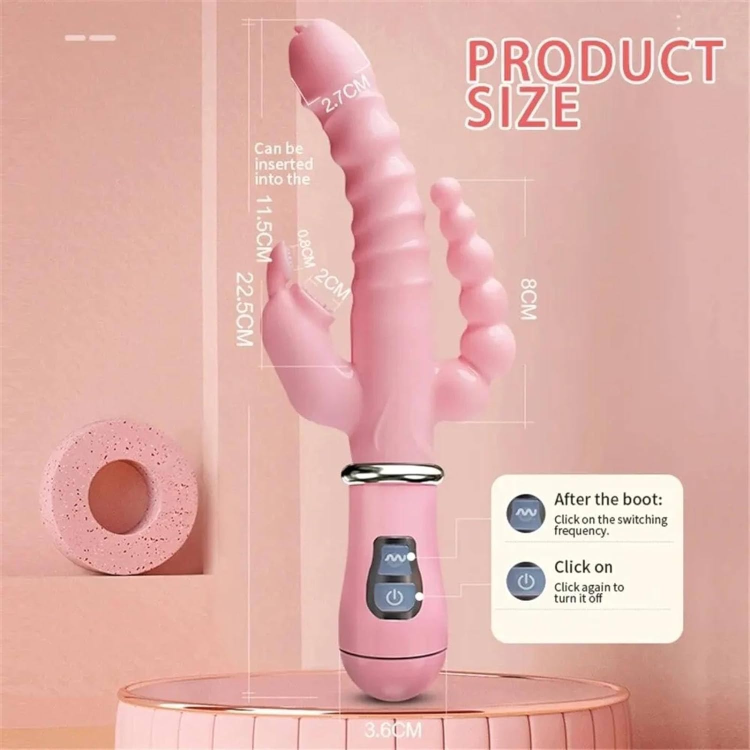 3 in 1 Usb Chagre Vibrator Adult Toys Dildo Anal Rabbit Vibrator Tongue Double Rod Masturbation Woman Eroti Sex Toys  Adult Products for Couple