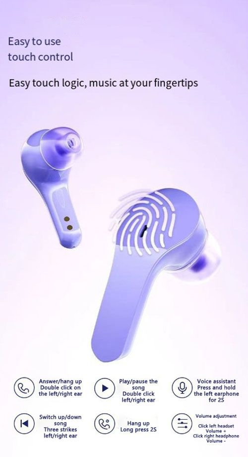 Air39 Wireless Bluetooth Earphone Transparent ENC Noise Reduction Game Headphone Long Battery Life BT call 5.3 Headset With Breathing Lights