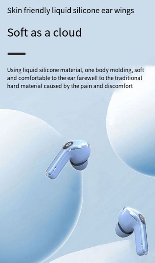 Air39 Wireless Bluetooth Earphone Transparent ENC Noise Reduction Game Headphone Long Battery Life BT call 5.3 Headset With Breathing Lights