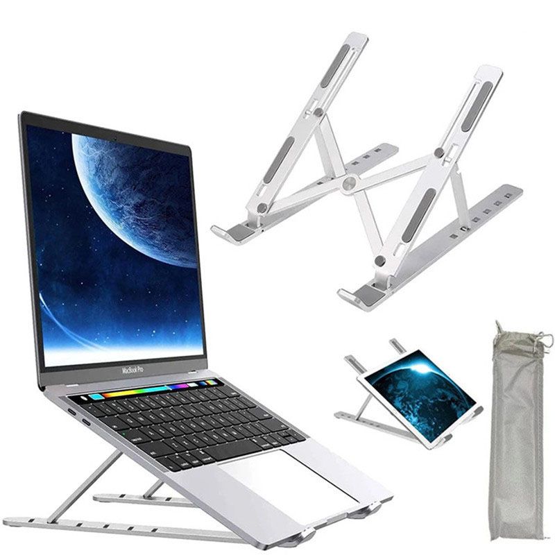 Portable Laptop Stand Aluminium alloy/ABS Foldable Notebook Support Base Holder  6-hole/10-hole height adjustable for Laptop & Tablet Accessories