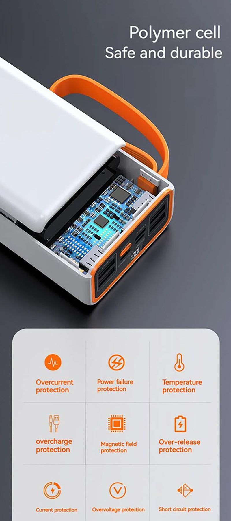 50000mAh powerbank super large capacity power Bank Camping light Power Bank Portable portable power Bank fast charge 22.5W compatible mobile phone brand