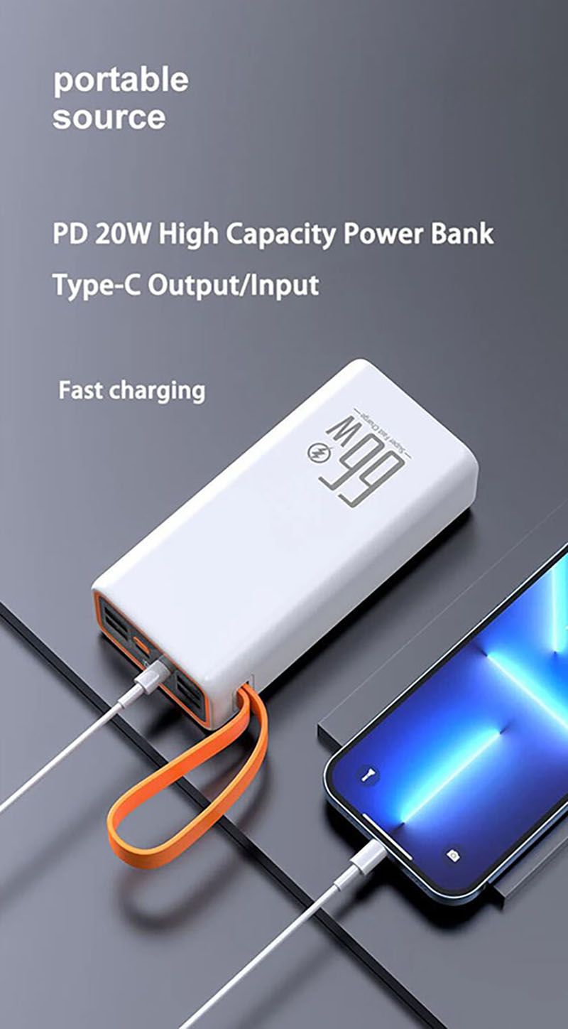 50000mAh powerbank super large capacity power Bank Camping light Power Bank Portable portable power Bank fast charge 22.5W compatible mobile phone brand