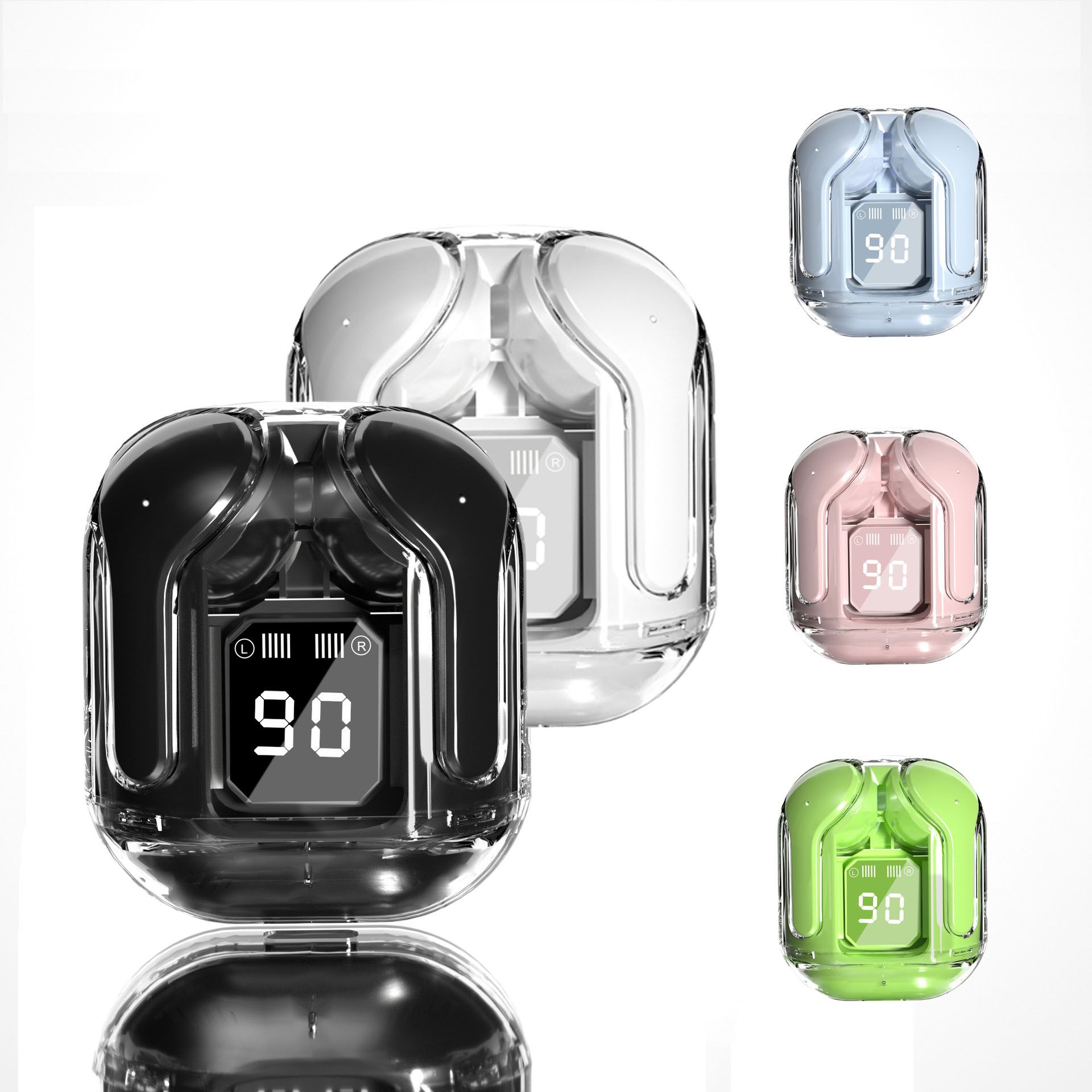 Air31 Wireless Bluetooth Earphone 5.3 Headset BT call TWS Headphones ENC Headphones LED Power Digital Display Stereo Sound Earphones for Sports