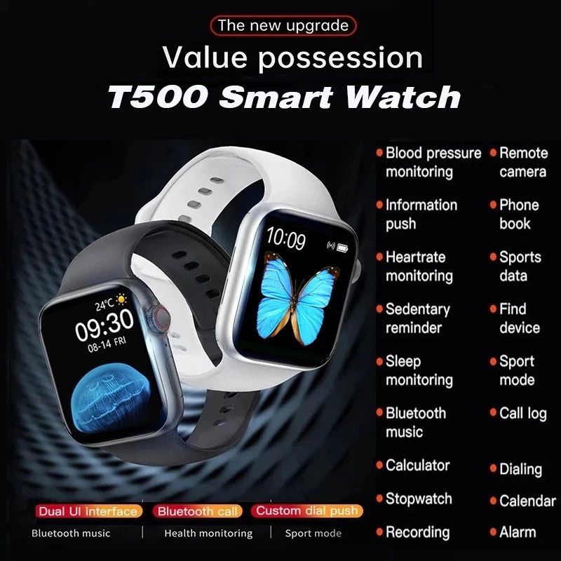 T500 IWO13 Smart Watch Bluetooth Blood Pressure Heart Rate Monitor Sports Fitness Bracelet Smartwatch