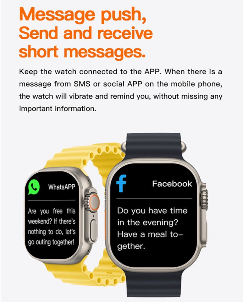 T900 Ultra Smart Watch 2 Watchbands Bluetooth Calls Wireless Charger Mens Watch Women Sport Fitness Smartwatch for Apple Xiaomi Android Phone