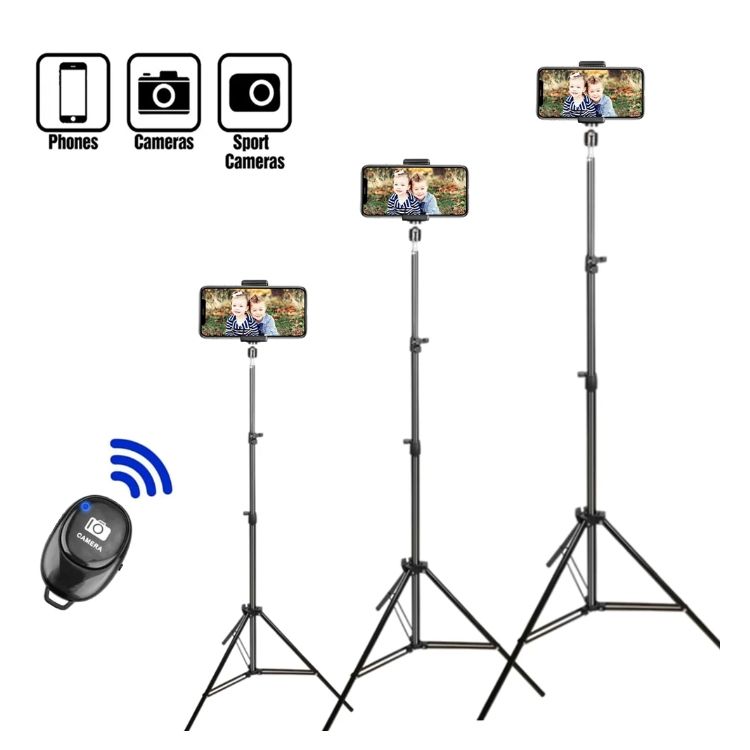 Tripod For Mobile Phone Holder For Gopro Stand Go Pro Camera Photography Selfie Remote Vlogging Kit 1.1m 1.6m 2.1m Smartphone