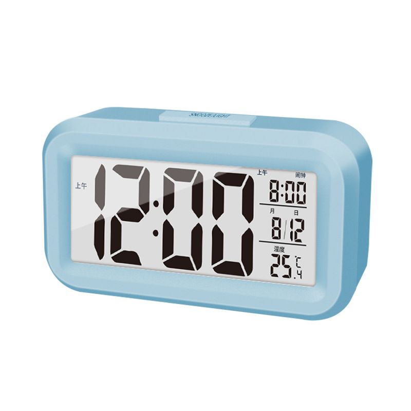 LED Digital Backlit Alarm Clock WithThermometre And Calender Small LED Digital Alarm Clock  Simple to Operate Adjustable Alarm Volume, Compact Clock for Bedrooms, Bedside, Desk, Shelf