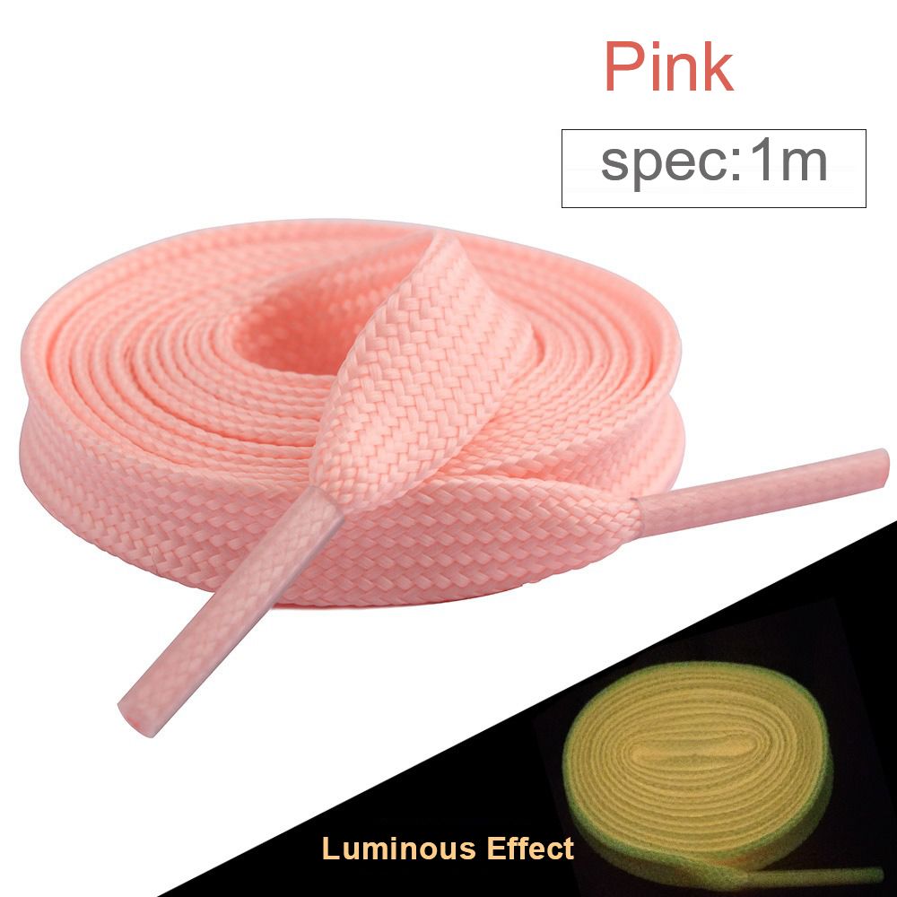 Luminous Shoelaces Flat Laces Sneakers Shoe laces Glow In The Dark Night Color Fluorescent Shoelace 100cm Shoestrings trendy and fashionable