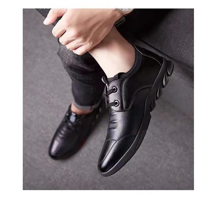 ASSKLO PU leather shoes men's leather casual shoes sport sneaker footwear business leather shoes men's leather shoes dress shoes lace-up shoes fashion versatile casual shoes driving shoes mens trendy