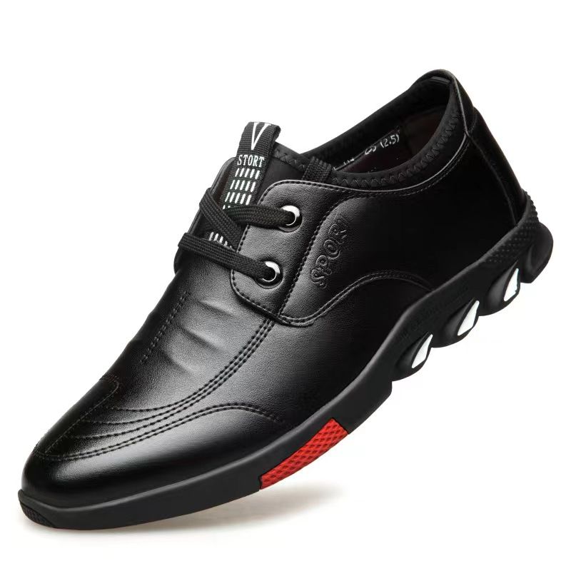 ASSKLO PU leather shoes men's leather casual shoes sport sneaker footwear business leather shoes men's leather shoes dress shoes lace-up shoes fashion versatile casual shoes driving shoes mens trendy