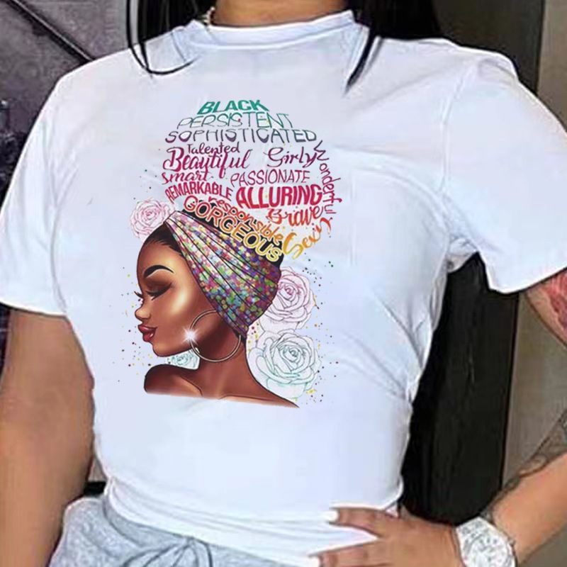 2pcs/set women T-shirt Women Clothes Tops Lady shirt fashion casual Tshirts women top girl print short sleeve personality t-shirt girls t-shirt women's clothes