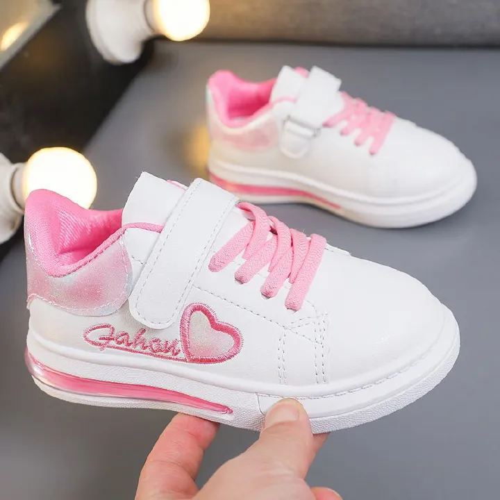 ASSKLO Kid Shoe Girl Small White Shoes New Leather Single Shoes Versatile Sneakers Shoe Fashion Soft Soled Casual Shoes