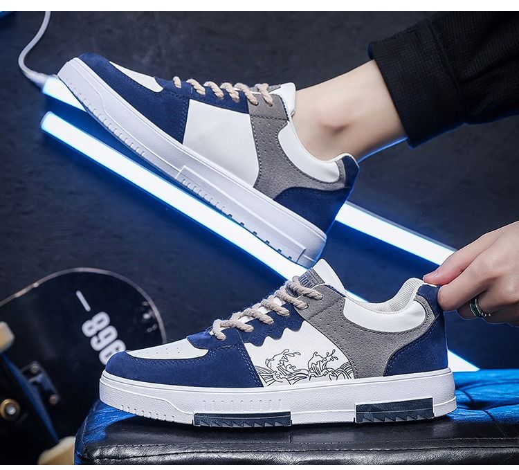 ASSKLO 2025 New Large Size Men's Shoes Breathable Little White Shoes Men's Fashion Versatile Thick Sole Sports and Casual Board Shoes Flat shoes Trendy Shoes