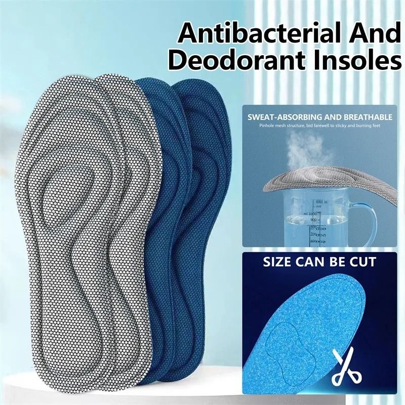 Foot Acupressure Insole Men Women Soft Breathable Sports Cushion Inserts Sweat-absorbing Deodorant Orthopedic Shoe Sole Rebound long-lasting non tiring arch insole