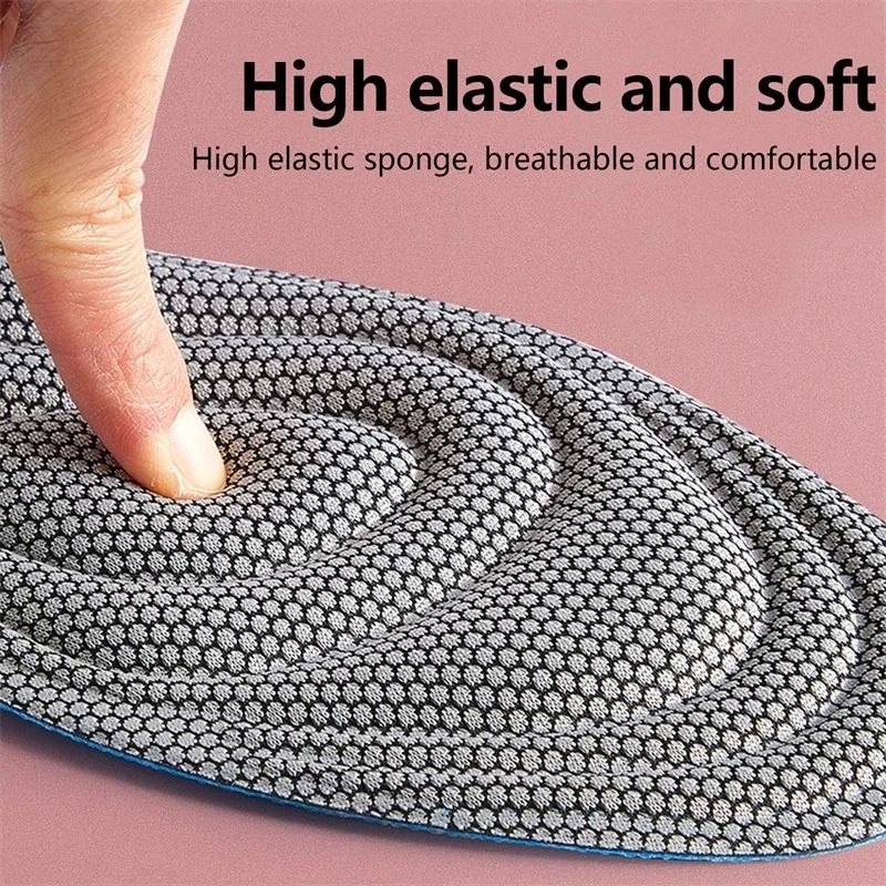 Foot Acupressure Insole Men Women Soft Breathable Sports Cushion Inserts Sweat-absorbing Deodorant Orthopedic Shoe Sole Rebound long-lasting non tiring arch insole