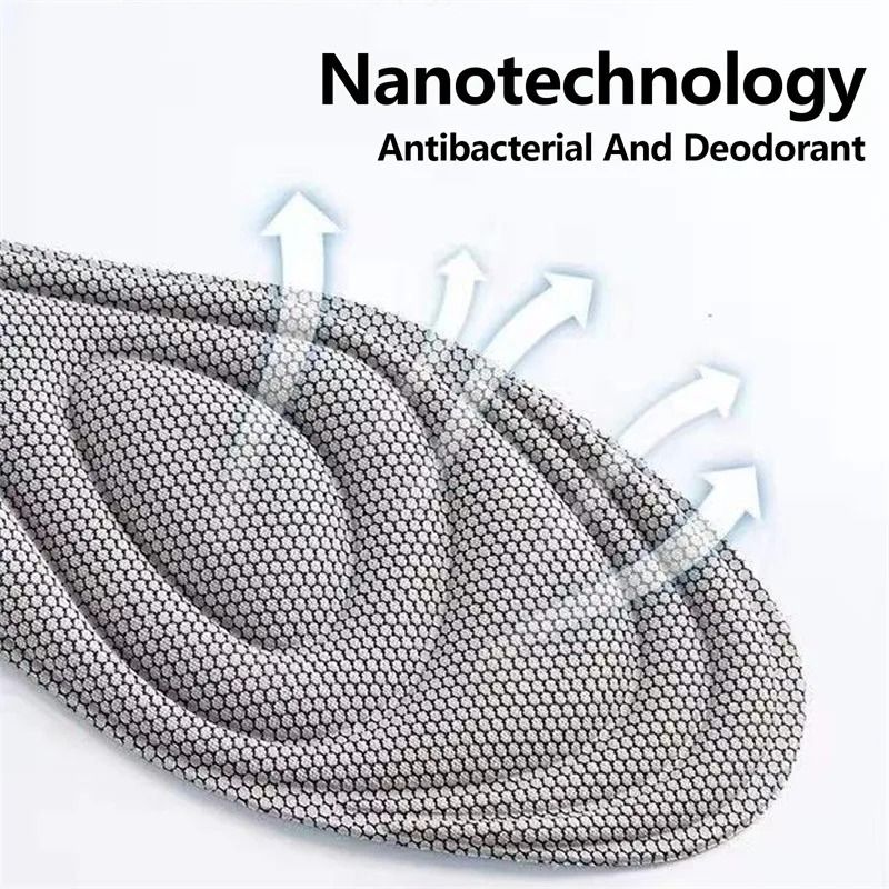 Foot Acupressure Insole Men Women Soft Breathable Sports Cushion Inserts Sweat-absorbing Deodorant Orthopedic Shoe Sole Rebound long-lasting non tiring arch insole