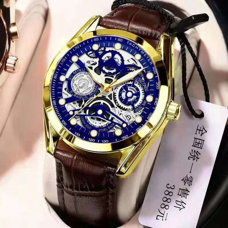 High Quality Busines Mens' Formal Classic Date Watches Fully Automatic Men's Leather Band Metal Calendar Watches Night Luminous Metal Watches Collegue School Boy Students Cool Gifts Watches