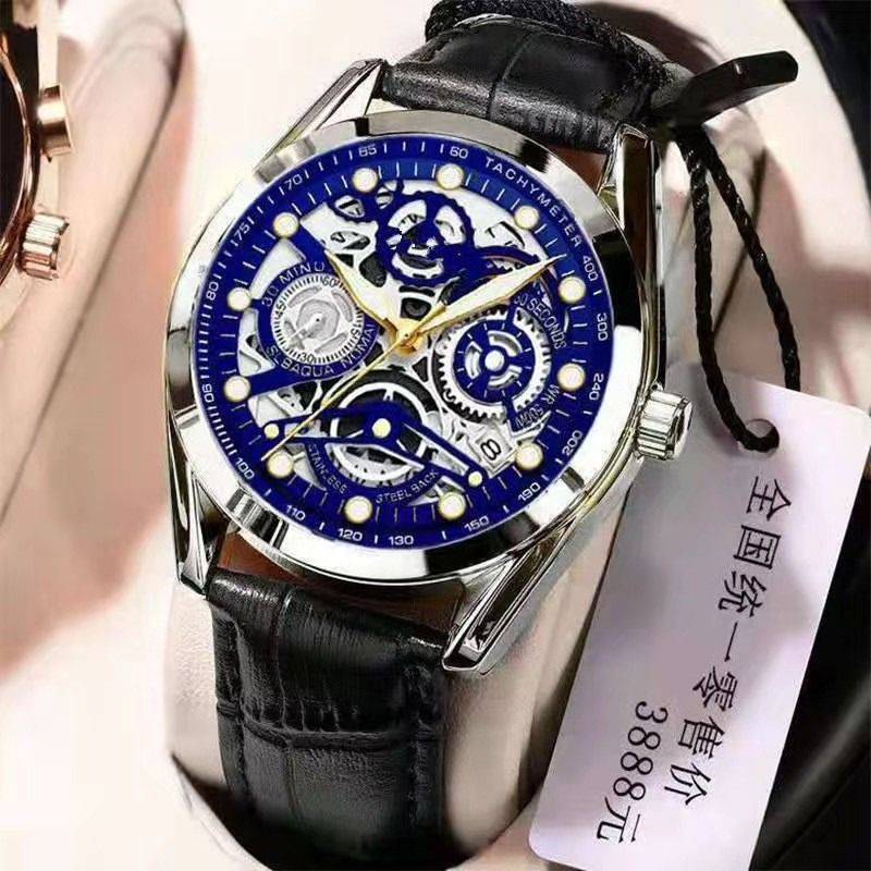 High Quality Busines Mens' Formal Classic Date Watches Fully Automatic Men's Leather Band Metal Calendar Watches Night Luminous Metal Watches Collegue School Boy Students Cool Gifts Watches