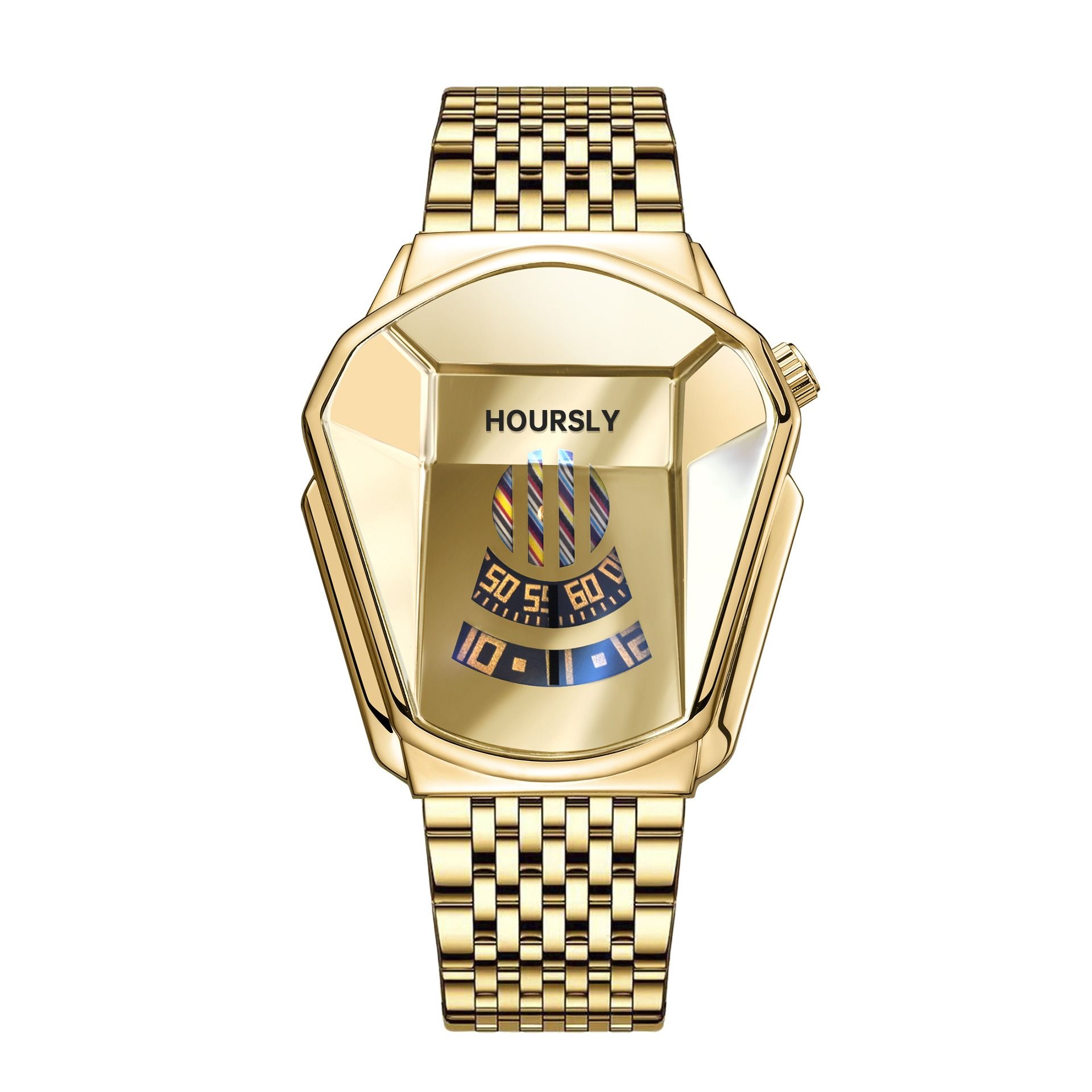 Hoursly Innovative Explorer's Stainless Steel Business Men's Watches Snake Head Locomotive 30M Waterproof Female Students' Cool Wristwatches + Luxury Gift Box Girlfriends Husband's Birthday Holiday  g