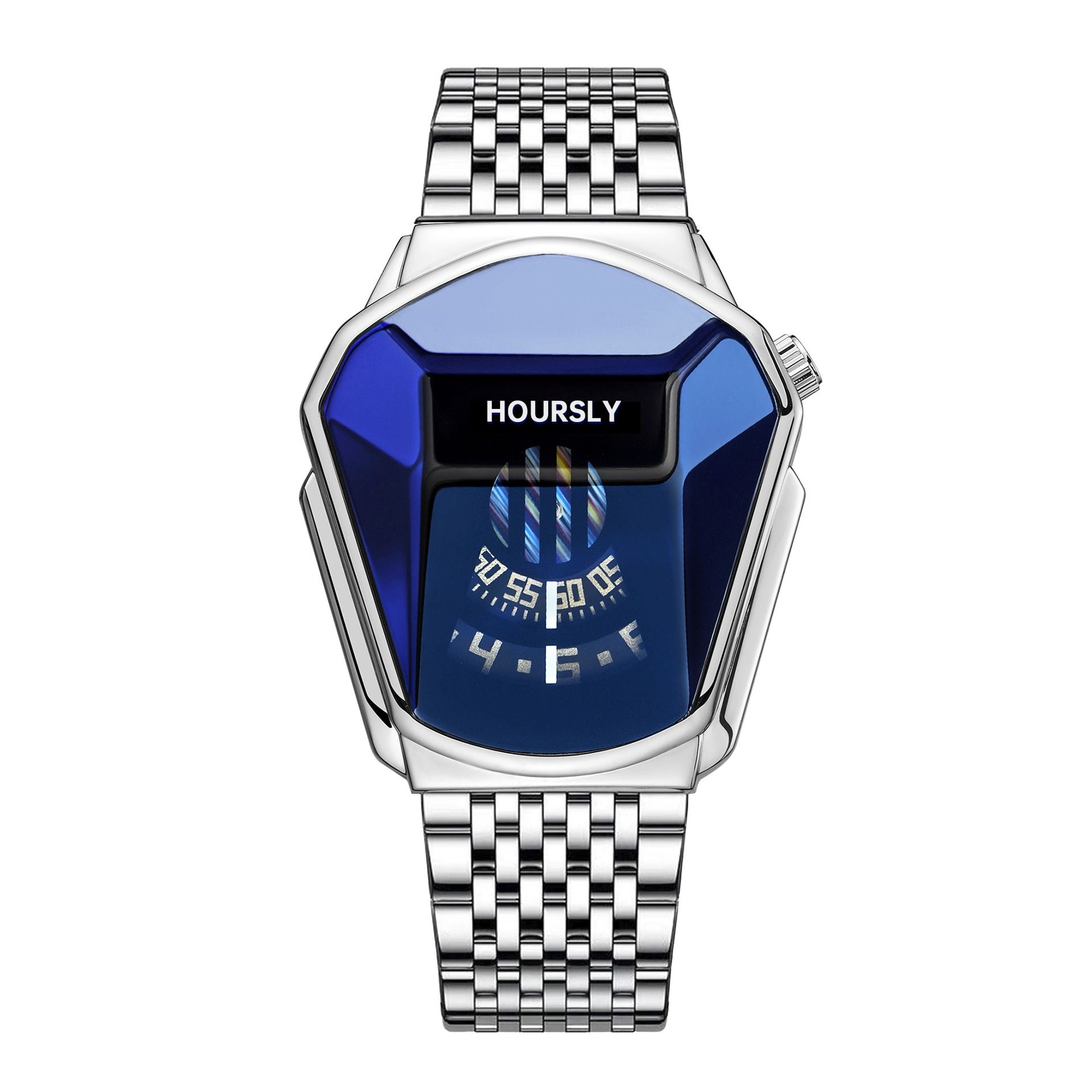 Hoursly Innovative Explorer's Stainless Steel Business Men's Watches Snake Head Locomotive 30M Waterproof Female Students' Cool Wristwatches + Luxury Gift Box Girlfriends Husband's Birthday Holiday  g